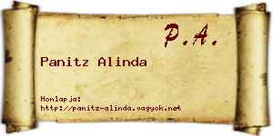 Panitz Alinda névjegykártya